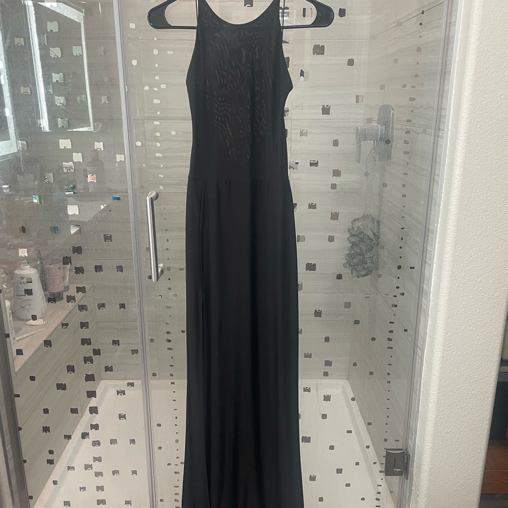 Black Halter Backless Gown for Weddings
